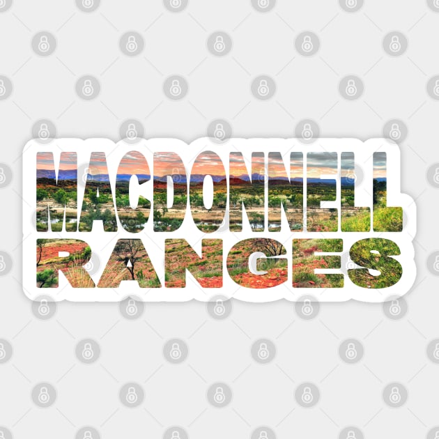 MACDONNEL RANGES - NT sunrise Mount Sonder Sticker by TouristMerch